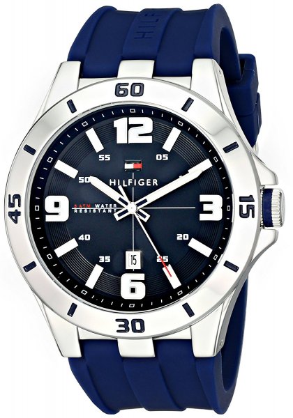 Tommy Hilfiger Men's Skywinder Stainless Steel and Leather Strap Watch